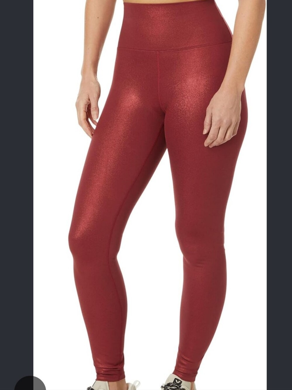 Beach Riot Sport Metallic Shimmer High Waisted Leggings Copper Rust (Size M)
